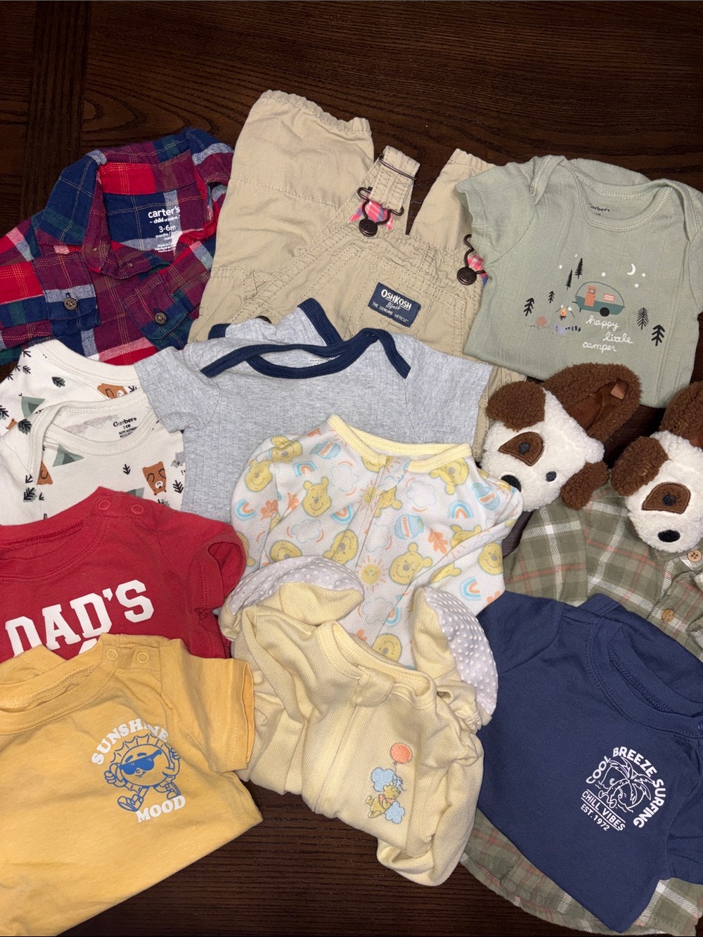 Baby boy Clothing Bundle - Multicolor Onesies, overalls & Shirts